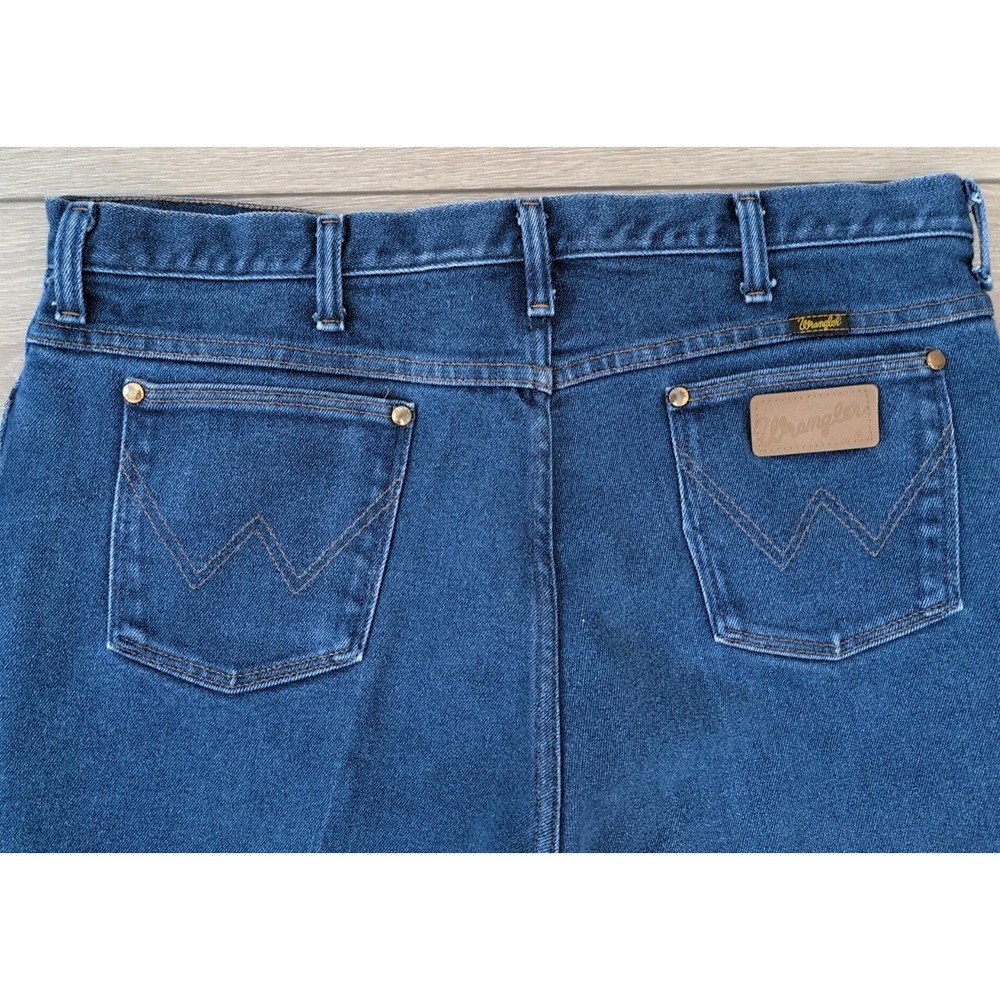 Wrangler Men's Cowboy Cut Slim Stretch Straight Jeans 938NAV 40x30 Actual 38x28